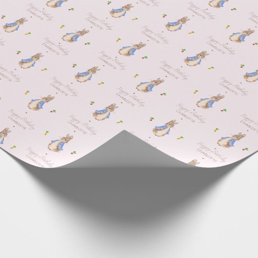 Blue Peter der Rabbit Beatrix Potter Bunny Geschenkpapier (Ecke)