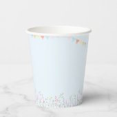 Blue Peter der Rabbit Erster Geburtstag Pappbecher (Rückseite)