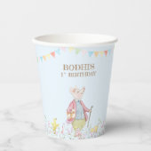 Blue Peter der Rabbit Erster Geburtstag Pappbecher (Vorderseite)