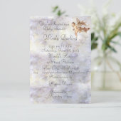 Blue Peter Pan Baby Flies mit Fairies Shower Invi Save The Date (Stehend Vorderseite)