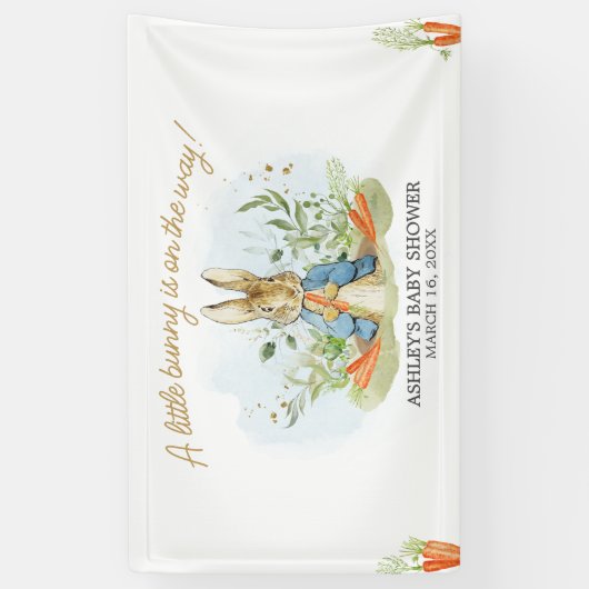 Blue Peter Rabbit Baby Dusche Banner (Vertikal)