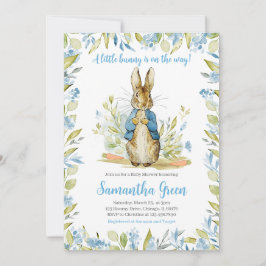 Blue Peter Rabbit Baby Dusche Einladung