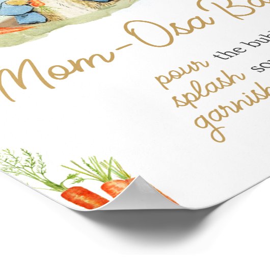 Blue Peter Rabbit Baby Dusche Mama Osa Bar Poster (Ecke)