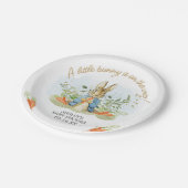 Blue Peter Rabbit Baby Dusche Pappteller (Schrägansicht)