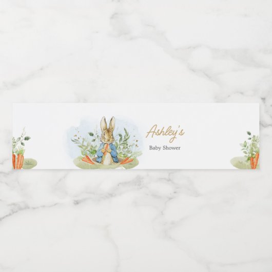 Blue Peter Rabbit Baby Dusche Wasserflaschenetikett (Einzelnes Label)
