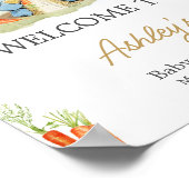 Blue Peter Rabbit Baby Dusche Willkommen Poster (Ecke)