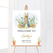 Blue Peter Rabbit Baby Dusche Willkommen Poster