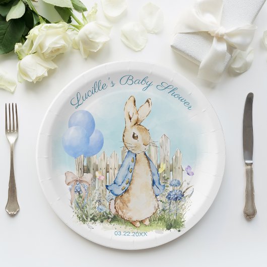 Blue Peter Rabbit Baby Duschgeschirr Pappteller
