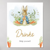 Blue Peter Rabbit Baby Duschgetränke Poster (Vorne)