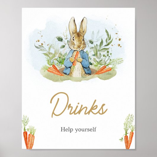 Blue Peter Rabbit Baby Duschgetränke Poster (Vorne)