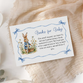 Blue Peter Rabbit Baby Shower Books for Baby Begleitkarte