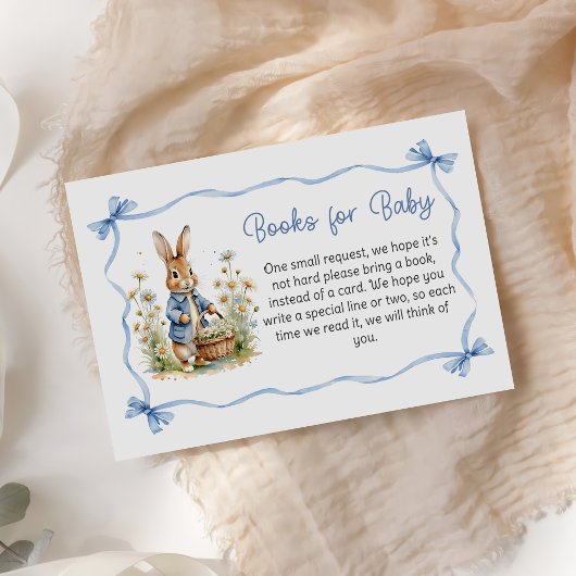 Blue Peter Rabbit Baby Shower Books for Baby Begleitkarte
