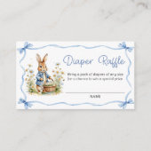 Blue Peter Rabbit Baby Shower Diaper Raffle Begleitkarte (Vorderseite)