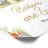 Blue Peter Rabbit Babydusche Babys sind süß Poster (Ecke)