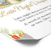 Blue Peter Rabbit Babydusche Spätabentaucher Poster (Ecke)