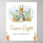 Blue Peter Rabbit Babydusche Windelwanne Poster (Vorne)