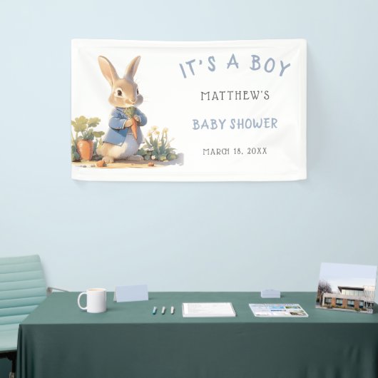 Blue Peter Rabbit Boy Baby Dusche Banner (Messeveranstaltung)