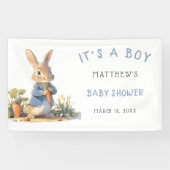 Blue Peter Rabbit Boy Baby Dusche Banner (Horizontal)