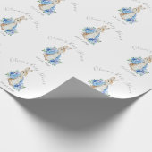 Blue Peter Rabbit Boy Baby Dusche Geschenkpapier (Ecke)