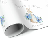 Blue Peter Rabbit Boy Baby Dusche Geschenkpapier (Rolleneckpunkt)