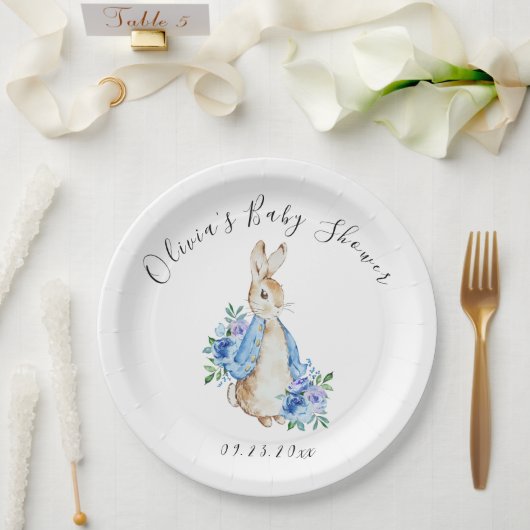 Blue Peter Rabbit Bunny Baby Dusche Pappteller (Hochzeit)
