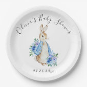 Blue Peter Rabbit Bunny Baby Dusche Pappteller (Vorderseite)