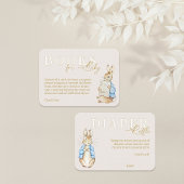 Blue Peter the Rabbit Baby Duwer Diaper Raffle Begleitkarte