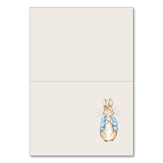 Blue Peter the Rabbit Baby Shower Platzkarte Tischnummer (Vorderseite)