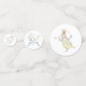 Blue Peter the Rabbit Monogram Wappen Baby Dusche Konfetti (Rückseiten)