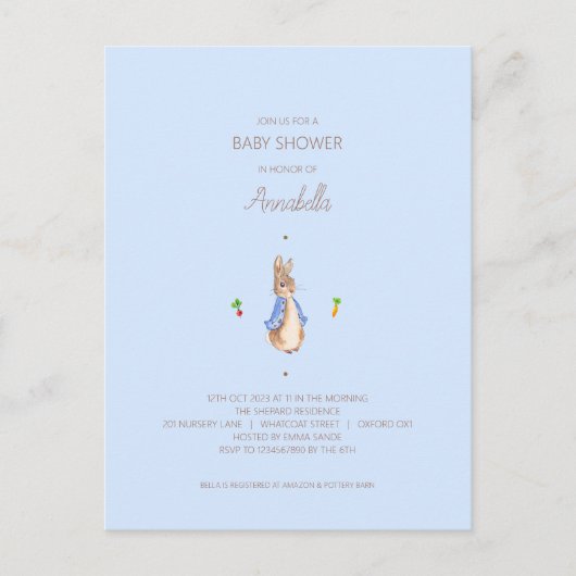 Blue Peter the Rabbit Postkarte (Vorderseite)