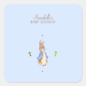 Blue Peter the Rabbit Quadratischer Aufkleber (Vorderseite)