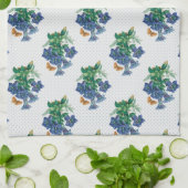 Blue Petunia Geschirrtuch (Gefaltet)