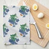 Blue Petunia Geschirrtuch (Viertel Falte)