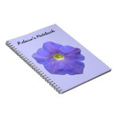 Blue Petunia individualisierbares Notebook Notizblock (Rechte Seite)