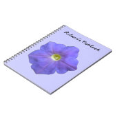 Blue Petunia individualisierbares Notebook Notizblock (Linke Seite)