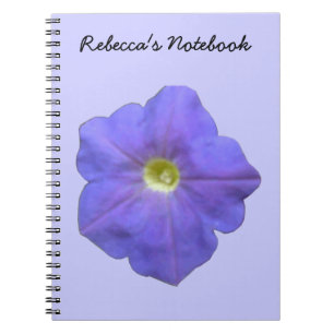 Blue Petunia individualisierbares Notebook Notizblock