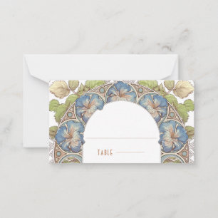 Blue Petunia Name Cards Hochzeitstisch Vintag Mitteilungskarte