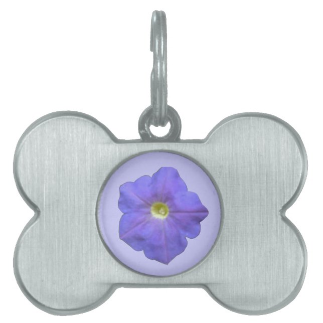 Blue Petunia Pet Tag Tiermarke (Vorderseite)