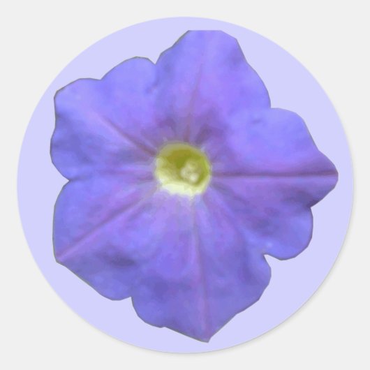 Blue Petunia Stickers (Vorderseite)
