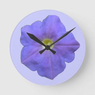Blue Petunia Wall Clock Runde Wanduhr