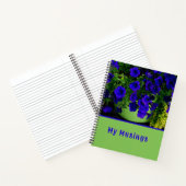 BLUE PETUNIAS IN GRÜNBUCH NOTIZBLOCK (Innenseite)