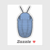 Blue Phacops Trilobit - prähistorisches TierVinyl Aufkleber (Blatt)