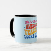 Blue Phantastisch Teacher Tasse (Vorderseite Links)