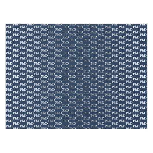 Blue PhD-Abschluss Tischdecke (Vorderseite (Horizontal))