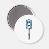 Blue Phillips Schraubendreher Magnet (Vorderseite/Rückseite)