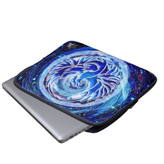 Blue Phoenix 13" Laptopschutzhülle (Vorne Knopf)