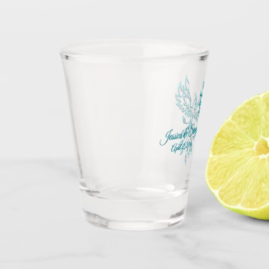 Blue Phoenix erhöht Brillenzählung und Gräuel Plus Schnapsglas (Links)