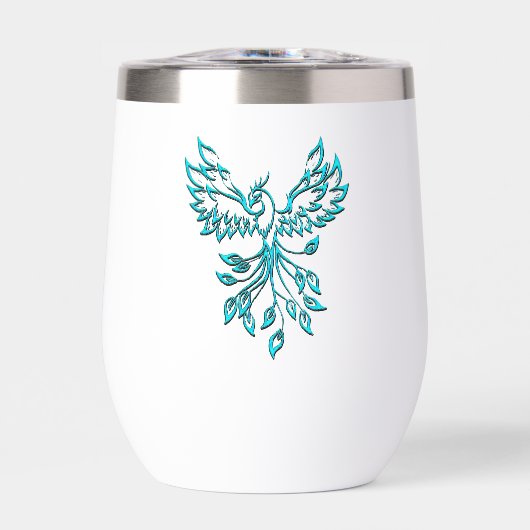 Blue Phoenix Erhöhungen auf Weiß (Vorderseite)