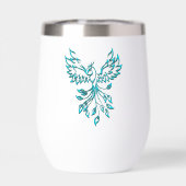 Blue Phoenix Erhöhungen auf Weiß (Rückseite)