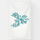 Blue Phoenix Erhöhungen auf Weiß Banner (Vertikal)